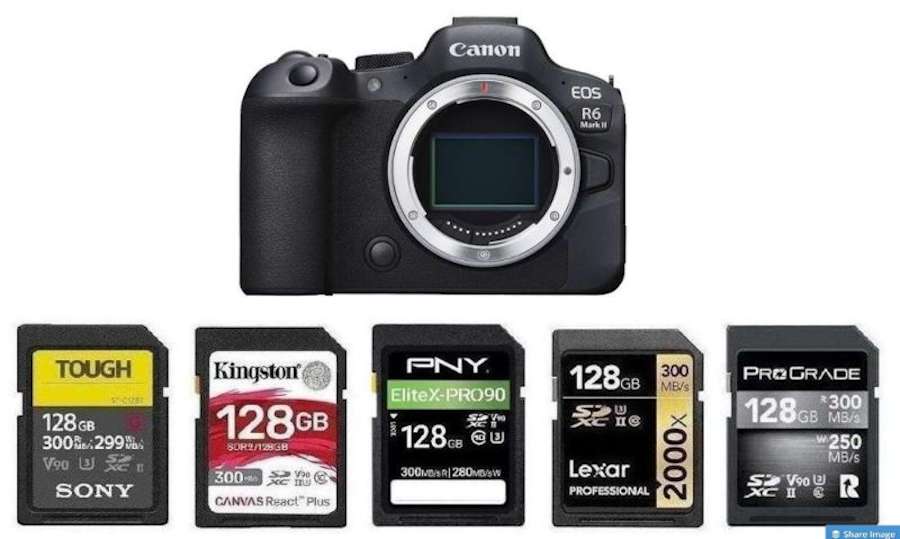 Best Memory Cards for Canon EOS R6 Mark II